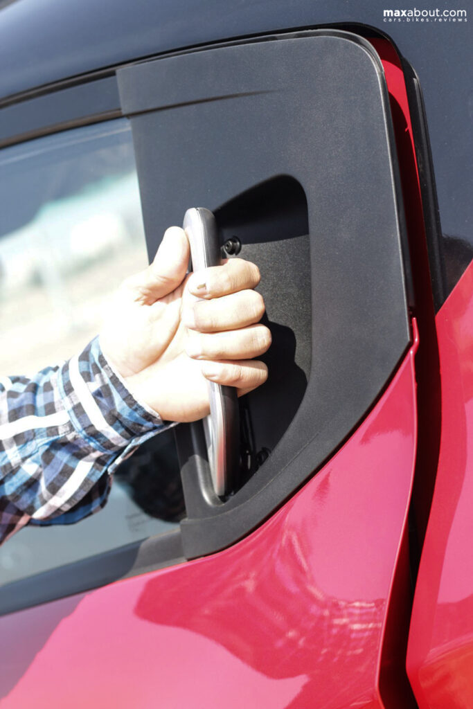 Rear door handles make take some time in getting familiar.