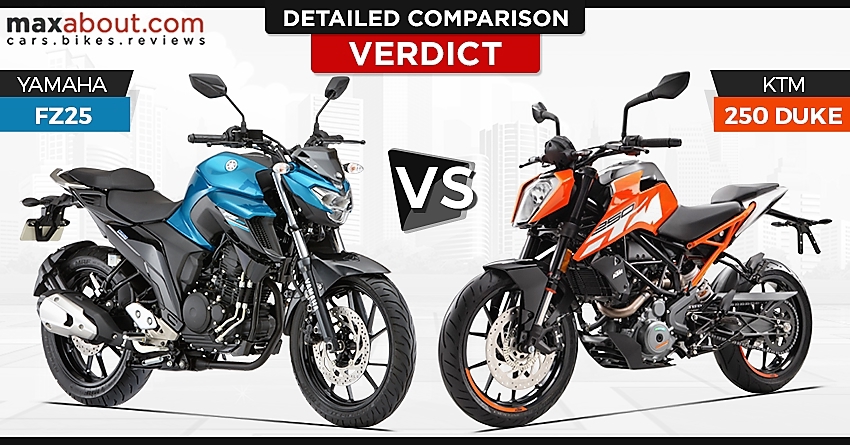 Yamaha FZ25 vs KTM 250 Duke