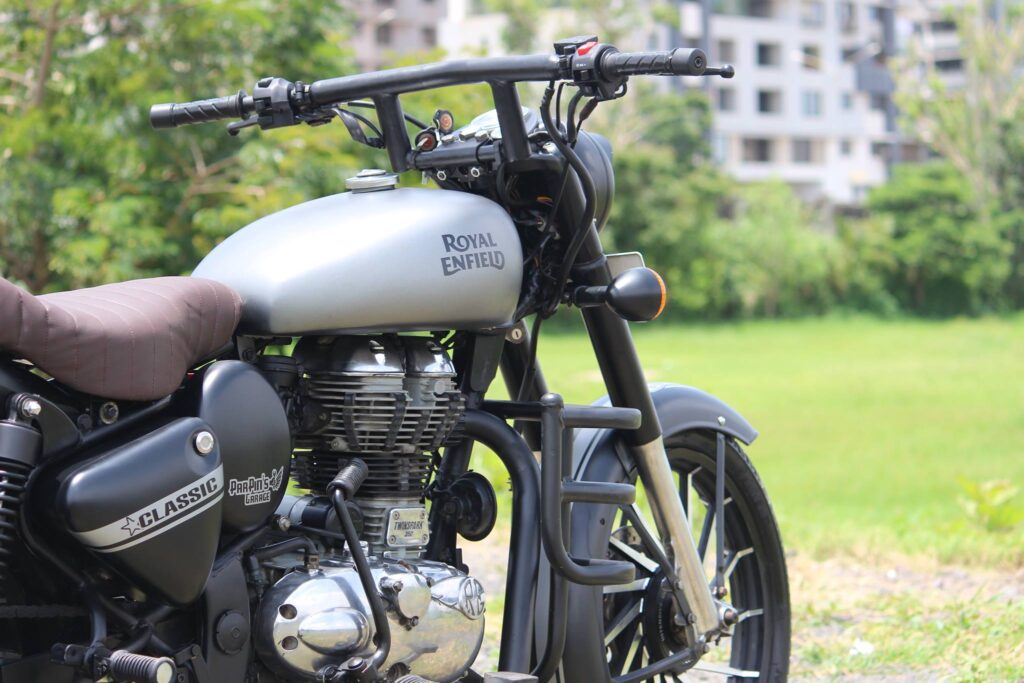 royal enfield gunmetal grey tank cover