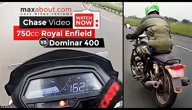 750cc Royal Enfield Chased by Bajaj Dominar 400 @ 160+ kmph