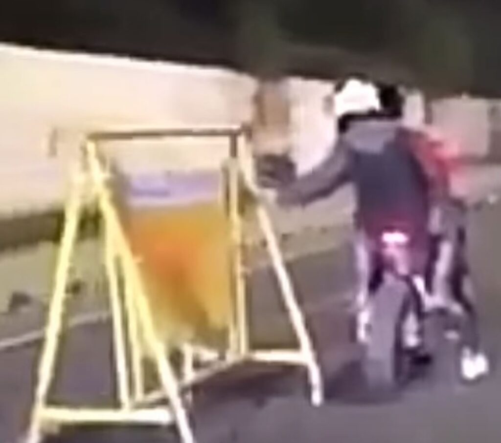 Biker Who Dragged A Police Barricade