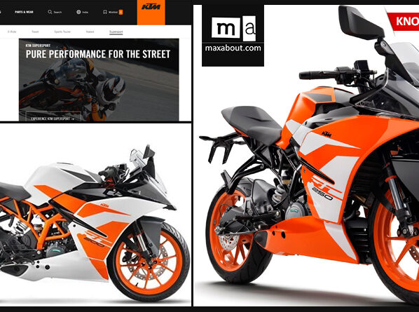 KTM RC 200 Removed from Official Website