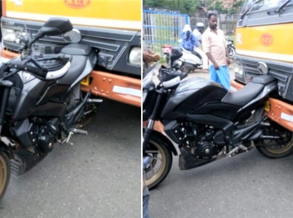 Bajaj Dominar Crash