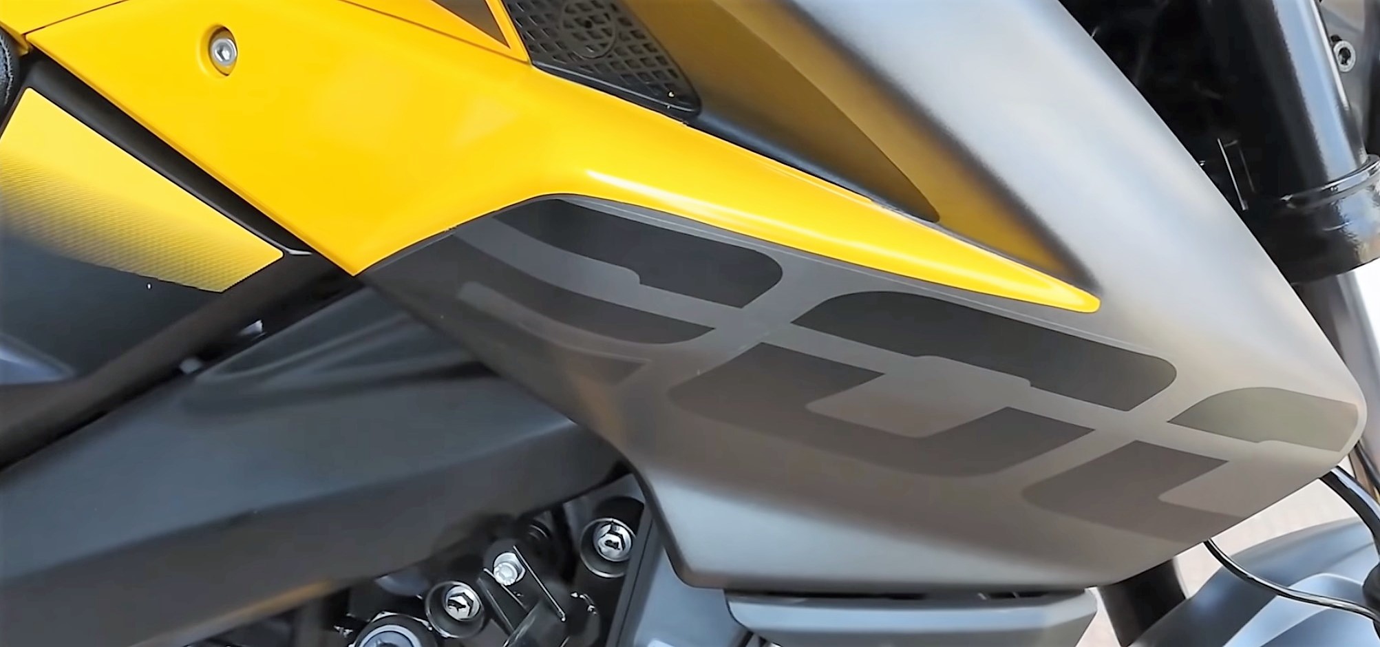 Yellow Bajaj Pulsar NS200