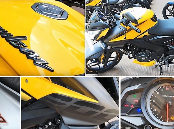 Yellow Bajaj Pulsar NS200