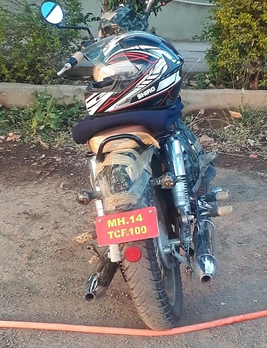 Rear View of 300cc Jawa Motorcycle