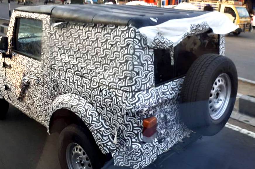 2020 Mahindra Thar Hard Top Rear 3-Quarter View