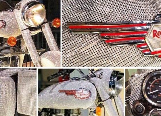 Crystal-Encrusted Royal Enfield Bullet 350