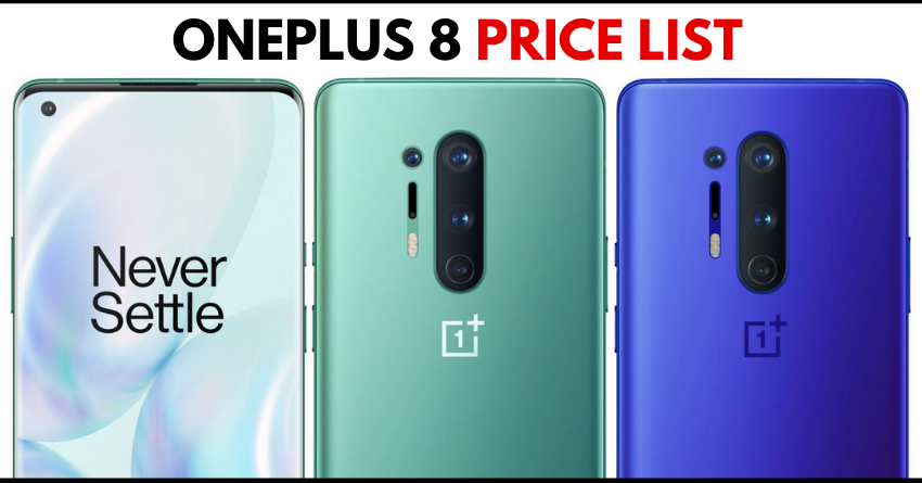 OnePlus 8 and OnePlus 8 Pro Price List