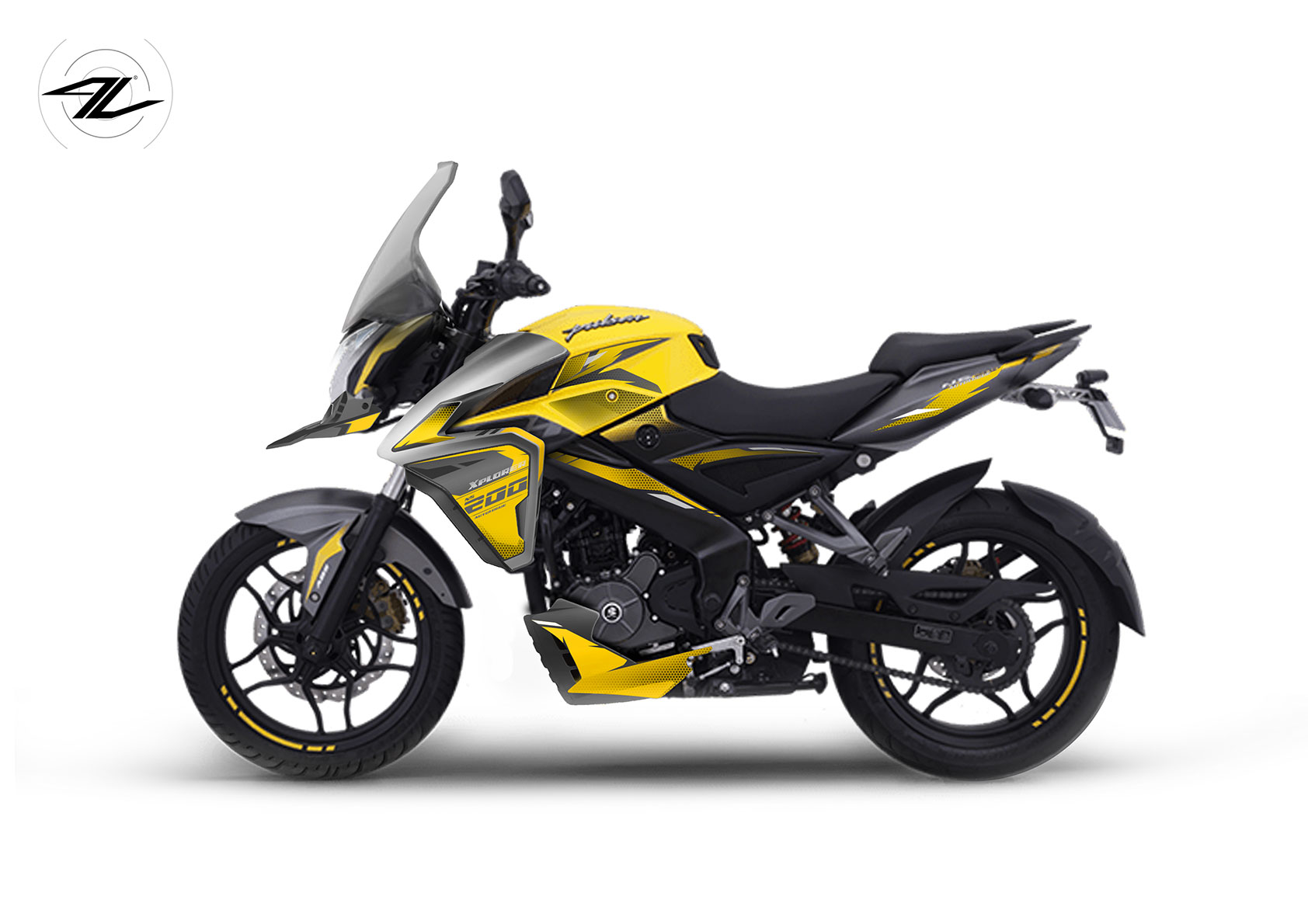 Bajaj Pulsar NS200 Xplorer in Yellow Colour