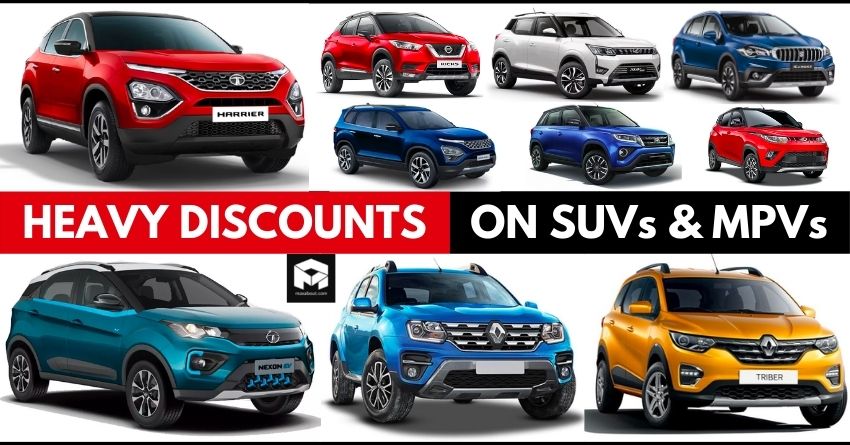 Heavy Discounts on SUVs and MPVs in India