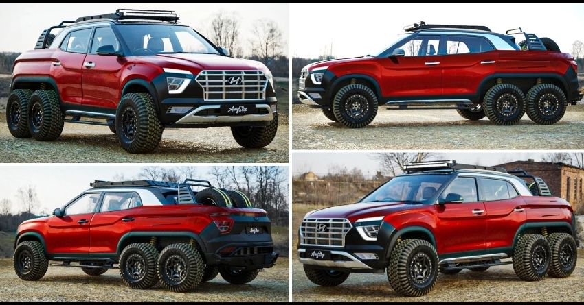 Meet This 6x6 Hyundai Creta By Amogh Renuse: A Digital Concept