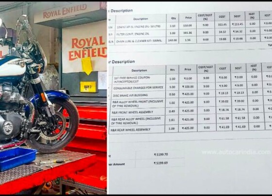 Royal Enfield Super Meteor 650 1st Service Cost Details and Charges