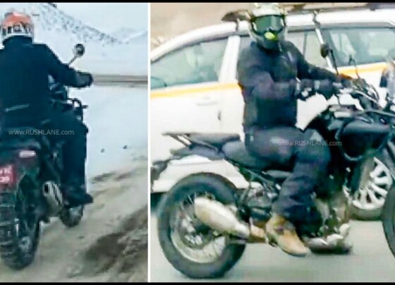 Royal Enfield Himalayan 450 Spotted With Snow Chain - Report