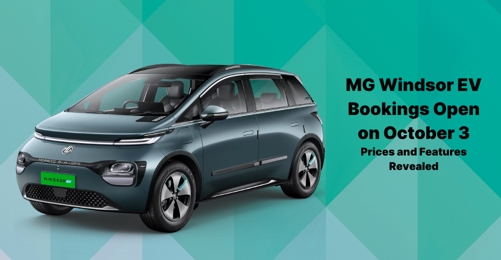 MG Windsor EV Bookings Open on October 3: Prices and Features Revealed